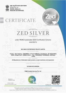 MSME ZED Certificate
